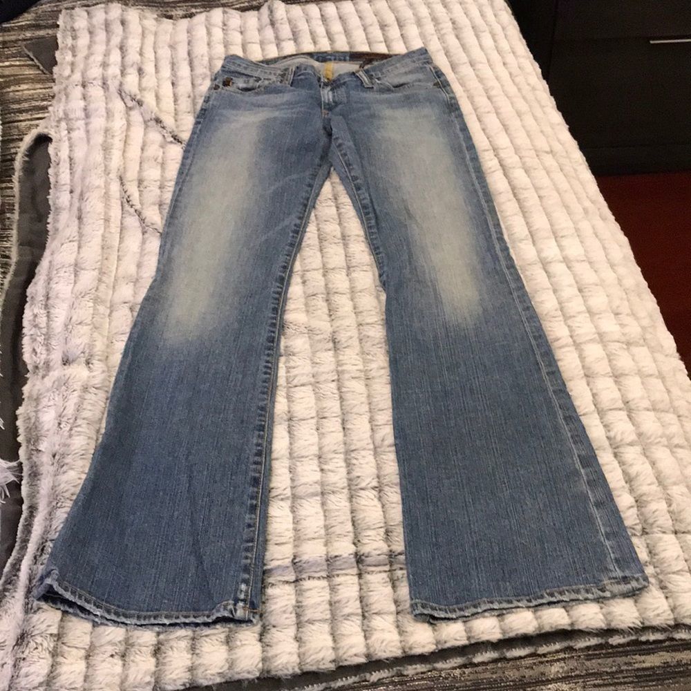 Light wash AG bootcut jeans